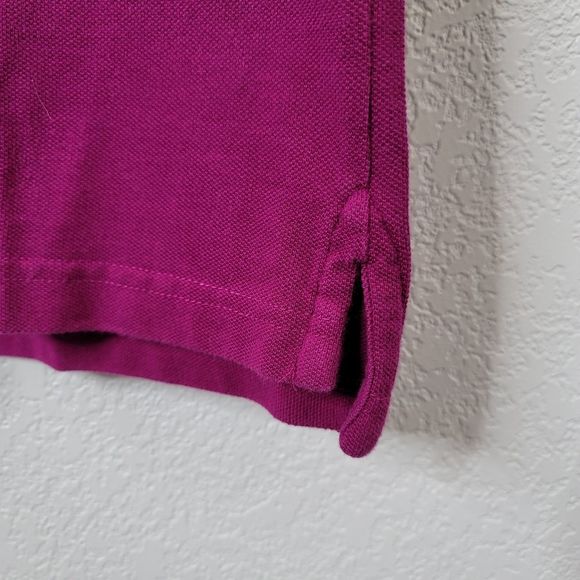 St. John's Bay Heritage Polo fushia magenta side vented heavy weight - Picture 6 of 7